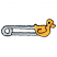 C1: Bill---Tangerine(Isacord 40 #1078)&#13;&#10;C2: Pin---Fieldstone(Isacord 40 #1236)&#13;&#10;C3: Duck---Citrus(Isacord 40 #1187)&#13;&#10;C4: Outline---Black(Isacord 40 #1234)