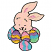 C1: Ears & Nose---Soft Pink(Isacord 40 #1224)&#13;&#10;C2: Bunny---Shrimp Pink(Isacord 40 #1017)&#13;&#10;C3: Eggs---Aqua(Isacord 40 #1204)&#13;&#10;C4: Eggs---Orchid(Isacord 40 #1255)&#13;&#10;C5: Eggs---Canary(Isacord 40 #1124)&#13;&#10;C6: Eggs---Silve