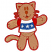 C1: Cat---Toffee(Isacord 40 #1126)&#13;&#10;C2: Face---Date(Isacord 40 #1216)&#13;&#10;C3: Shirt---Wildfire(Isacord 40 #1147)&#13;&#10;C4: Stripe---Nordic Blue(Isacord 40 #1076)&#13;&#10;C5: Stripes & Star---White(Isacord 40 #1002)&#13;&#10;C6: Outlines--