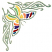 C1: Outside Design---Silver Metallic(Yenmet/ Isamet #7009)&#13;&#10;C2: Inside Butterfly---Jalapeno(Isacord 40 #1104)&#13;&#10;C3: Inside Butterfly---Parchment(Isacord 40 #1066)&#13;&#10;C4: Inside Butterfly---Coral(Isacord 40 #1019)&#13;&#10;C5: Inside B