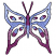 C1: Inside Center Wings---White(Isacord 40 #1002)&#13;&#10;C2: Accent---Cadet Blue(Isacord 40 #1226)&#13;&#10;C3: Accent---Orchid(Isacord 40 #1255)&#13;&#10;C4: Outline & Detail---Black(Isacord 40 #1234)