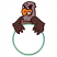 C1: Eyes & Teeth---White(Isacord 40 #1002)&#13;&#10;C2: Beak---Goldenrod(Isacord 40 #1137)&#13;&#10;C3: Head---Taupe(Isacord 40 #1179)&#13;&#10;C4: Wings---Bark(Isacord 40 #1186)&#13;&#10;C5: Body---Pecan(Isacord 40 #1128)&#13;&#10;C6: Ring---Pear(Isacord