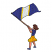 C1: Flag & Socks---White(Isacord 40 #1002)&#13;&#10;C2: Flag & Skirt---Canary(Isacord 40 #1124)&#13;&#10;C3: Shading---Goldenrod(Isacord 40 #1137)&#13;&#10;C4: Flag, Shirt & Shoes---Nordic Blue(Isacord 40 #1076)&#13;&#10;C5: Shading---Royal Blue(Isacord 4