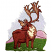 C1: Sky---Oxford(Isacord 40 #1222)&#13;&#10;C2: Mountains---Lavender(Isacord 40 #1193)&#13;&#10;C3: Grass---Lime(Isacord 40 #1176)&#13;&#10;C4: Antlers---Pecan(Isacord 40 #1128)&#13;&#10;C5: Chest Patch---Muslin(Isacord 40 #1082)&#13;&#10;C6: Stag & Antle