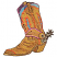 C1: Trim---Crystal Blue(Isacord 40 #1249)&#13;&#10;C2: Shading---Ocean Blue(Isacord 40 #1172)&#13;&#10;C3: Boot---Old Gold(Isacord 40 #1055)&#13;&#10;C4: Shading---Fawn(Isacord 40 #1128)&#13;&#10;C5: Trim---Apricot(Isacord 40 #1238)&#13;&#10;C6: Trim---Fr