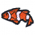 C1: Clownfish---Apricot(Isacord 40 #1238)&#13;&#10;C2: Stripes---Eggshell(Isacord 40 #1071)&#13;&#10;C3: Outline---Charcoal(Isacord 40 #1234)
