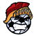 C1: Eyes, Teeth & Ball---White(Isacord 40 #1002)&#13;&#10;C2: Ball Shading & Inside Helmet---Smoke(Isacord 40 #1219)&#13;&#10;C3: Helmet---Canary(Isacord 40 #1124)&#13;&#10;C4: Helmet Shading---Goldenrod(Isacord 40 #1137)&#13;&#10;C5: Top of Helmet---Wild