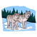 C1: Snow---White(Isacord 40 #1002)&#13;&#10;C2: Sky & Shade Shading---Crystal Blue(Isacord 40 #1249)&#13;&#10;C3: Snow Shadows---Sterling(Isacord 40 #1011)&#13;&#10;C4: Forest---Forest Green(Isacord 40 #1536)&#13;&#10;C5: Forest---Bright Green(Isacord 40