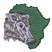 C1: Africa Shape & Border---Lime(Isacord 40 #1176)&#13;&#10;C2: Eye---Black(Isacord 40 #1234)&#13;&#10;C3: Eye Highlights---White(Isacord 40 #1002)&#13;&#10;C4: Forest Pig---Mystik Grey(Isacord 40 #1218)&#13;&#10;C5: Shading---Smoke(Isacord 40 #1219)&#13;