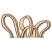 C1: Guide Line---Black(Isacord 40 #1234)&#13;&#10;C2: Rubberbands---Shrimp(Isacord 40 #1258)&#13;&#10;C3: Rubberbands Shading---Tan(Isacord 40 #1054)&#13;&#10;C4: Outlines---Chocolate(Isacord 40 #1059)