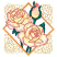 C1: Outer Border & Corners---Honey Gold(Isacord 40 #1025)&#13;&#10;C2: Leaves & Stems---Swiss Ivy(Isacord 40 #1079)&#13;&#10;C3: Leaf & Stem Outlines---Rain Forest(Isacord 40 #1517)&#13;&#10;C4: Inner Border---Salmon(Isacord 40 #1259)&#13;&#10;C5: Roses--
