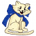 C1: Cat---Vanilla(Isacord 40 #1022)&#13;&#10;C2: Cat Shading---Oat(Isacord 40 #1127)&#13;&#10;C3: Bow---Nordic Blue(Isacord 40 #1076)&#13;&#10;C4: Bow Outline---Royal Blue(Isacord 40 #1535)&#13;&#10;C5: Outline---Pewter(Isacord 40 #1040)&#13;&#10;C6: Face