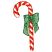 C1: Candy Cane---Eggshell(Isacord 40 #1071)&#13;&#10;C2: Candy Cane Stripes---Wildfire(Isacord 40 #1147)&#13;&#10;C3: Bow---Pear(Isacord 40 #1049)&#13;&#10;C4: Bow Outlines---Lime(Isacord 40 #1176)