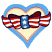 C1: Center of Heart---Vanilla(Isacord 40 #1022)&#13;&#10;C2: Heart Outer Border---Crystal Blue(Isacord 40 #1249)&#13;&#10;C3: Heart Inner Border---Corsage(Isacord 40 #1016)&#13;&#10;C4: Stripes & Stars on Bow---White(Isacord 40 #1002)&#13;&#10;C5: Center