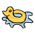 C1: Water---Oxford(Isacord 40 #1222)&#13;&#10;C2: Duck---Citrus(Isacord 40 #1187)&#13;&#10;C3: Design Outline---Black(Isacord 40 #1234)