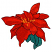 C1: Leaves---Swiss Ivy(Isacord 40 #1079)&#13;&#10;C2: Leaf Shading---Field Green(Isacord 40 #1517)&#13;&#10;C3: Leaf Outline---Forest Green(Isacord 40 #1536)&#13;&#10;C4: Poinsettia---Wildfire(Isacord 40 #1147)&#13;&#10;C5: Poinsettia Shading---Winterberr
