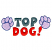 C1: "Top"---Whale(Isacord 40 #1041)&#13;&#10;C2: "Dog"---Geranium(Isacord 40 #1039)&#13;&#10;C3: Paw Prints---Lavender(Isacord 40 #1193)&#13;&#10;C4: Paw Print Outlines---Twilight(Isacord 40 #1235)