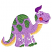 C1: Dinosaur Belly---Parchment(Isacord 40 #1066)&#13;&#10;C2: Dinosaur Spots & Toes---Kiwi(Isacord 40 #1104)&#13;&#10;C3: Dinosaur---Lavender(Isacord 40 #1193)&#13;&#10;C4: Cheek---Corsage(Isacord 40 #1016)&#13;&#10;C5: Eyes, Smile & Hair---Wild Iris(Isac