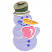 C1: Hat---Jalapeno(Isacord 40 #1104)&#13;&#10;C2: Hat Stripes---Kiwi(Isacord 40 #1104)&#13;&#10;C3: Carrot Nose---Lemon(Isacord 40 #1167)&#13;&#10;C4: Heart---Pink Tulip(Isacord 40 #1115)&#13;&#10;C5: Heart Highlight---Blush(Isacord 40 #1113)&#13;&#10;C6: