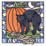 C1: Cat---Navy(Isacord 40 #1044)&#13;&#10;C2: Dark Grass---Lima Bean(Isacord 40 #1177)&#13;&#10;C3: Light Grass---Kiwi(Isacord 40 #1104)&#13;&#10;C4: Pumpkin---Clay(Isacord 40 #1021)&#13;&#10;C5: Light Sky---Mystik Grey(Isacord 40 #1218)&#13;&#10;C6: Dark