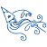 C1: Single Color Design---Ocean (variegated)(YLI Variations #)