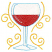 C1: Wine---Country Red(Isacord 40 #1039)&#13;&#10;C2: Glass---Pearl / Iridescent(Yenmet/ Isamet #7021)&#13;&#10;C3: Glass Shading---Light Jade Metallic(Yenmet/ Isamet #7041)&#13;&#10;C4: Glass Outlines---Crystal Blue(Isacord 40 #1249)&#13;&#10;C5: Design