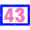 BORDERED NUMBER #43