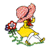 LITTLE GIRL W/ FLOWERS