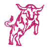 REARING BULL OUTLINE