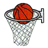 BASKETBALL AND HOOP
