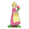 GIRL HOLDING FLOWER