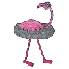 FLAMINGO IN SWIM GEAR