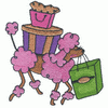 POODLE WITH GIFT BAGS