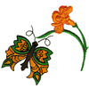BUTTERFLY WITH FLOWERS