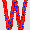BLUE W/WHT WREATH (W)