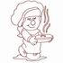 Little Pilgrim Woman Line Art